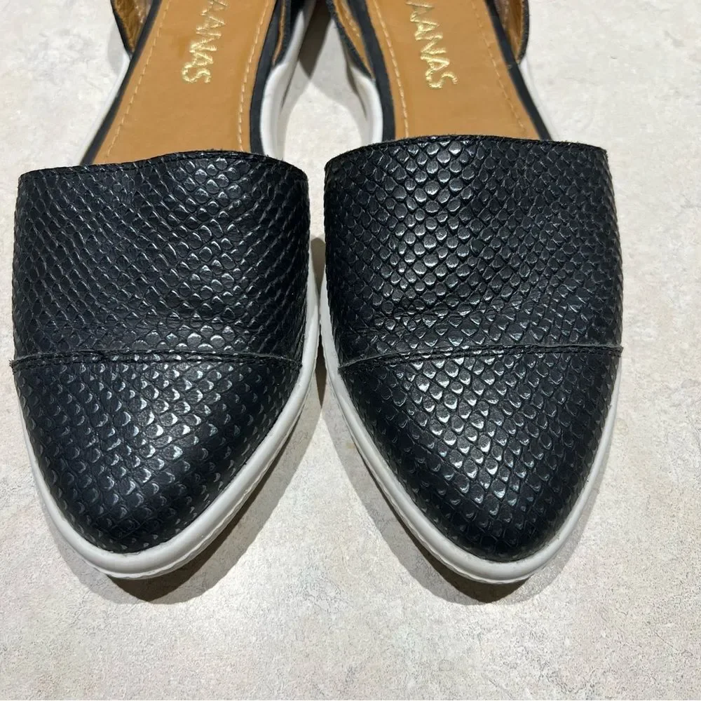 Kaanas St. Thomas Ankle Strap D’Orsay Shoes - Black -‎ Size 40 Espadrille